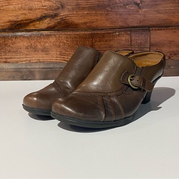 Earth Spirit Classics Leather Comfort Slip On Brown Booties Women's Size 7.5 - Picture 4 of 13